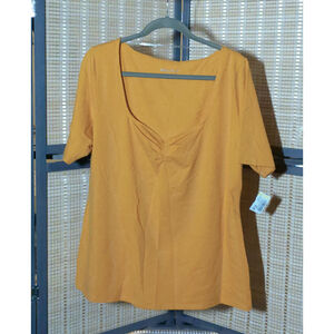 Women's Ava & Viv Orange Short Sleeve Tee Plus Size XXL